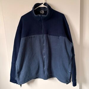 Columbia Men's Two-Tone Blue Zip-Up Sweater